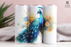 Watercolor Peacock Tumbler Sublimation Bundle Product Image 7