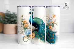 Watercolor Peacock Tumbler Sublimation Bundle Product Image 10