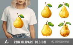 Watercolor Pear Clipart Product Image 1