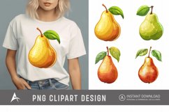Watercolor Pear Clipart Product Image 1