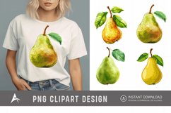 Watercolor Pear Clipart Product Image 1