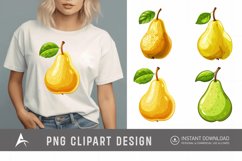 Watercolor Pear Clipart Product Image 1