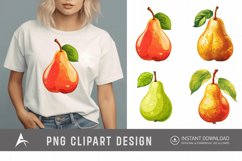 Watercolor Pear Clipart Product Image 1