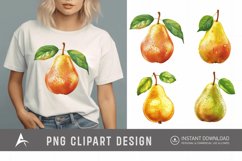 Watercolor Pear Clipart Product Image 1