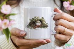 Watercolor Peeking Christmas Snowman Product Image 4