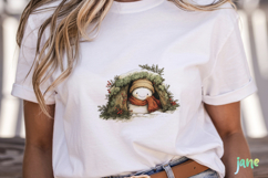 Watercolor Peeking Christmas Snowman Product Image 3