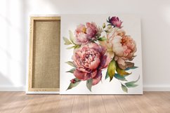 Watercolor Peony flower Clipart Product Image 6
