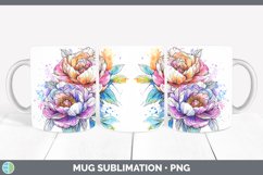 GorgeousWatercolor Mug Wrap design.