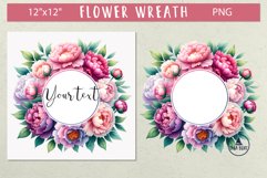 Watercolor peony wreath wreath clipart 