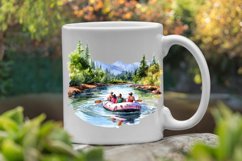 People Go River Tubing Watercolor Clipart Bundle Product Image 5