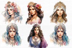 Persian Princess Watercolor Sublimation Clipart Product Image 6