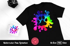 Watercolor Sublimation Pet Paw Splashes Product Image 2