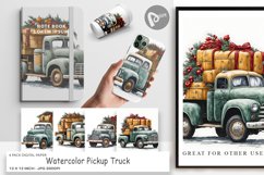 Digital Paper Watercolor Pickup Truck Product Image 1