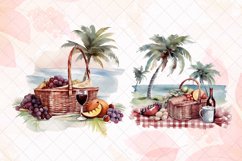 Picnic Watercolor Sublimation Clipart Product Image 4