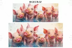 Pigs Mug Wrap Sublimation Designs, Pigs Mug Wrap, Pigs Png