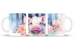 Pigs Mug Wrap Sublimation Designs, Pigs Mug Wrap, Pigs Png