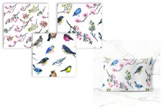 Watercolor spring clipart, watercolor cute birds png Flowers Product Image 3