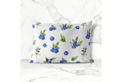 Blueberries Watercolor Clipart, Huckleberry seamless pattern Product Image 4