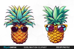 Watercolor Pineapple Graphics Clipart Product Image 1