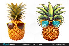 Watercolor Pineapple Graphics Clipart Product Image 1