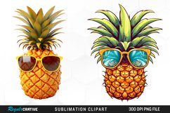 Watercolor Pineapple Graphics Clipart Product Image 1