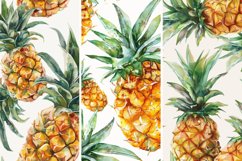Watercolor Pineapple Digital Paper Bundle Product Image 3