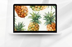 Watercolor Pineapple Digital Paper Bundle Product Image 4