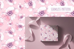 Watercolor Pink Floral Seamless Pattern Product Image 1