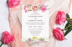 Watercolor Pink Blush Floral Wedding Invitation Product Image 1