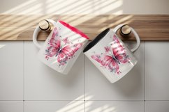 Watercolor pink butterfly floral sparkle flowers insect shining diamonds 20 oz tumbler skinny mug wrap clipart t-shirt sublimation printable design