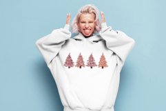 Download Watercolor Pink Christmas Pine Trees Sublimation Designs PNG  tshirt dtf With Transparent Background for your T-shirt or tumbler Kids Clothes dtf Design