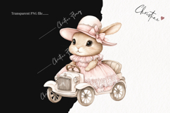Watercolor Pink Elegant Bunny Clipart | Spring PNG Product Image 2