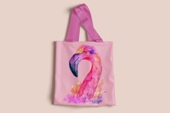 Watercolor Pink Flamingo Sublimation Design PNG Product Image 5