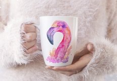 Watercolor Pink Flamingo Sublimation Design PNG Product Image 4