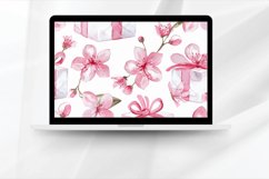 Watercolor Pink Floral Gifts Patterns Bundle Product Image 4