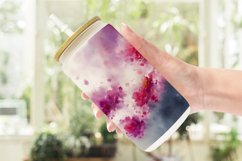 Glass Can Wraps Watercolor Pink Flower Product Image 2