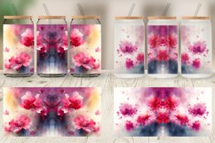 Glass Can Wraps Watercolor Pink Flower Product Image 5