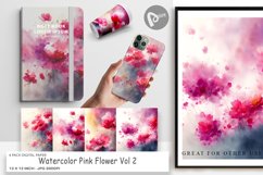 Digital Paper Watercolor Pink Flower Product Image 1