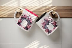 Watercolor Pink Halloween arch gate pumpkins castle house Jack-o-lantern 20 oz tumbler skinny mug wrap clipart t-shirt sublimation printable design