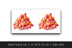 Watercolor Pink Halloween candy corn trick or treat 20 oz tumbler skinny mug wrap clipart t-shirt sublimation printable design