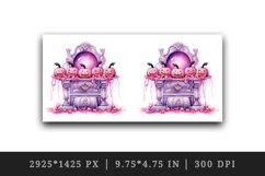Watercolor pink Halloween fireplace pumpkins carving Jack-o-lantern print 20 oz tumbler skinny mug wrap clipart t-shirt sublimation printable design