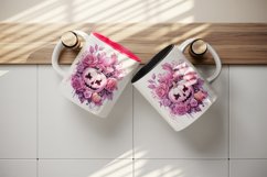 Watercolor Pink Halloween floral pumpkin flowers roses Jack-o-lantern 20 oz tumbler skinny mug wrap clipart t-shirt sublimation printable design