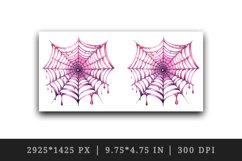 Watercolor Pink Halloween spider web 20 oz tumbler skinny mug wrap clipart t-shirt sublimation printable design