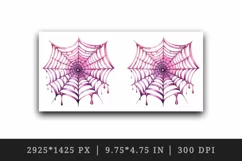 Watercolor Pink Halloween spider web 20 oz tumbler skinny mug wrap clipart t-shirt sublimation printable design
