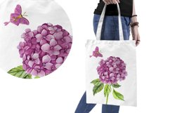 Watercolor garden flowers, hydrangea, roses, tulips Product Image 8