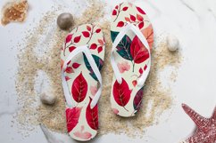 Watercolor Pink Leaf Pattern Design, colorful leaf Product Image 2