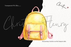 Watercolor Pink Lemonade Backpack Clipart Product Image 3