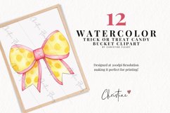 Watercolor Pink Lemonade Bow Clipart Product Image 2