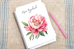 Watercolor Pink Peonies Clipart Bundle Product Image 4