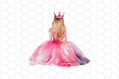 Watercolor Pink Princess Clipart